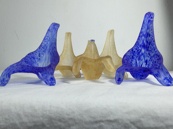 Image 1 of Hand-blown Italian design glass lampshades Murano style