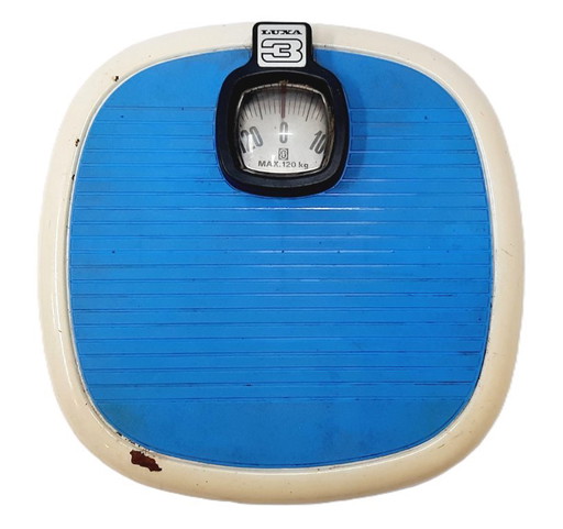 Bilancia pesapersone meccanica analogica vintage "LUNA 3"