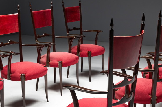 Image 1 of Sedie da pranzo con schienale alto di Aldo Tura, Italia, 1962