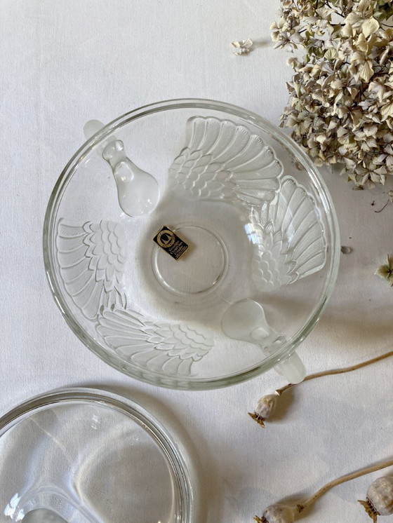 Image 1 of Sopera de cristal Walther Glas Germany, forma de cisne