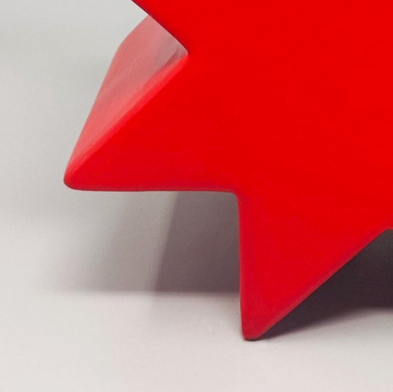Image 1 of 1980s Ettore Sottsass "Hsing" Red Glazed Ceramic Vase for Alessio Sarri