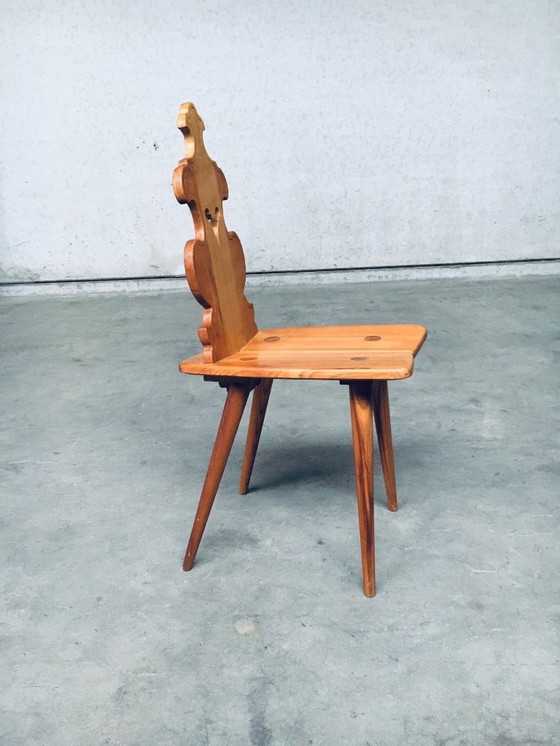 Image 1 of Set di sedie tirolesi in stile brutalista di metà secolo, Polonia anni '60