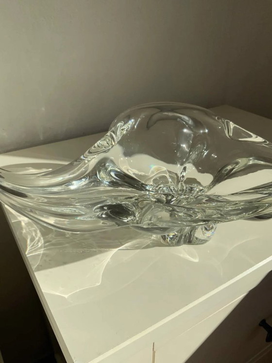 Image 1 of XXL-Skulpturschale aus Muranoglas – „Muschelelement“ – 2,3 kg – 1970er Jahre