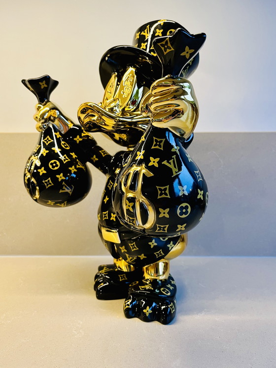 Image 1 of Dagobert Duck Kunstwerk Money Sculptuur Uniek Lv