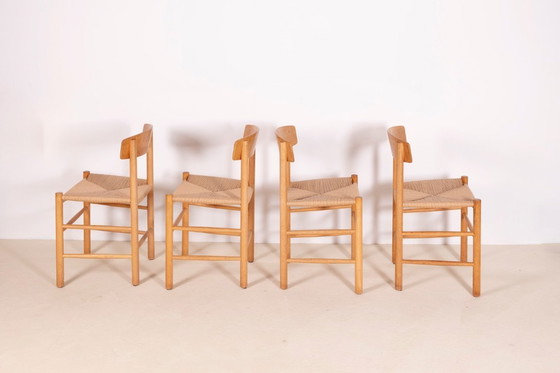 Image 1 of 4x sedie da pranzo Børge Mogensen J39 in quercia, mobili FDB 1981