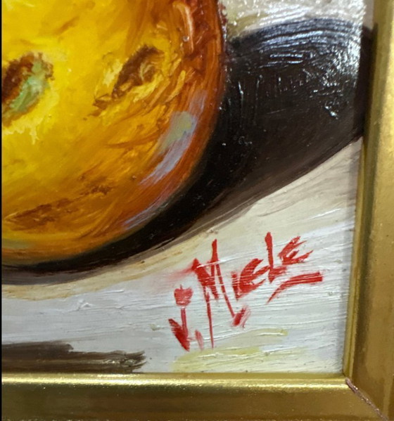 Image 1 of V. Miele - Oil painting on framed masonite - Art and Decoration
