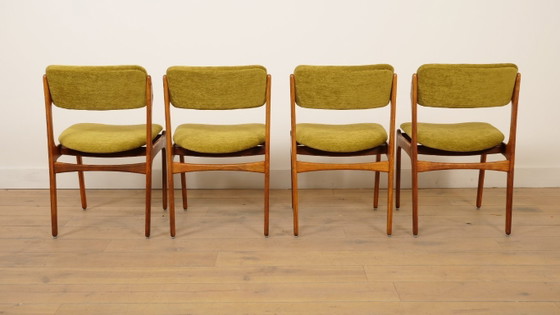 Image 1 of 4 x Dining Chairs | Erik Buch | Model 49 | Rosewood | Newly upholstered