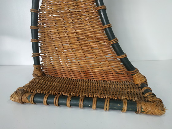 Image 1 of Rare robe vintage en rotin/objet d'art