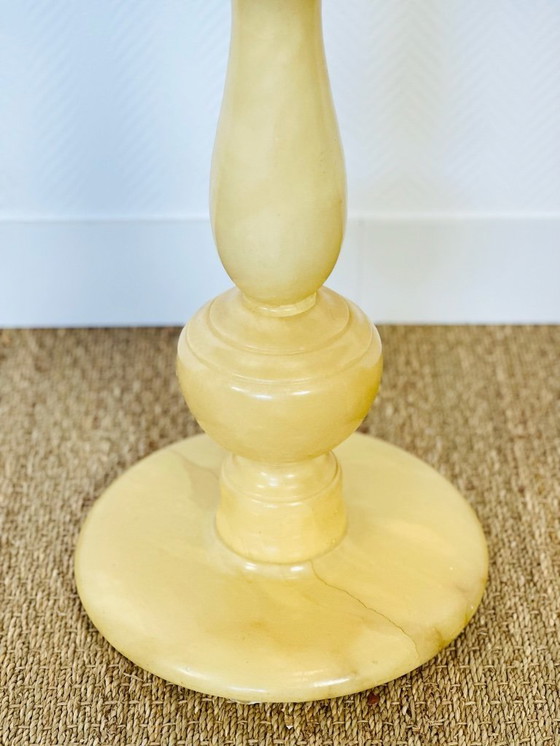 Image 1 of Tavolino vintage in onice naturale dal design scultoreo, 1960