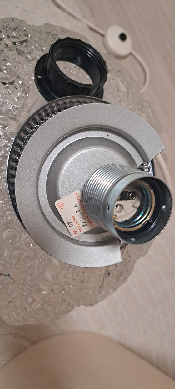 Image 1 of Floor lamp made of bubble glass by Hustadt, Germany, 1960s