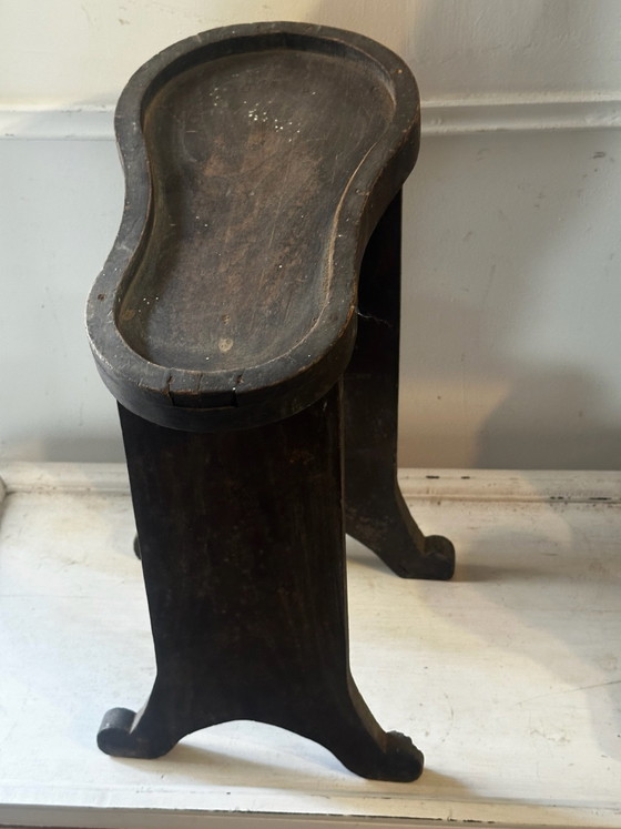 Old wooden shoeblack's footrest, late 19th early 20th century, Decorative Objects, Brown (photo 2 of 14)