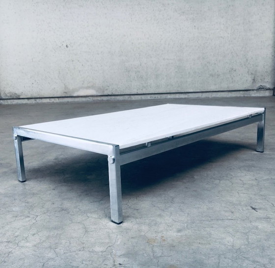 Image 1 of Postmodern Design Carrara Marble Low Coffee Table, Italy 1970's