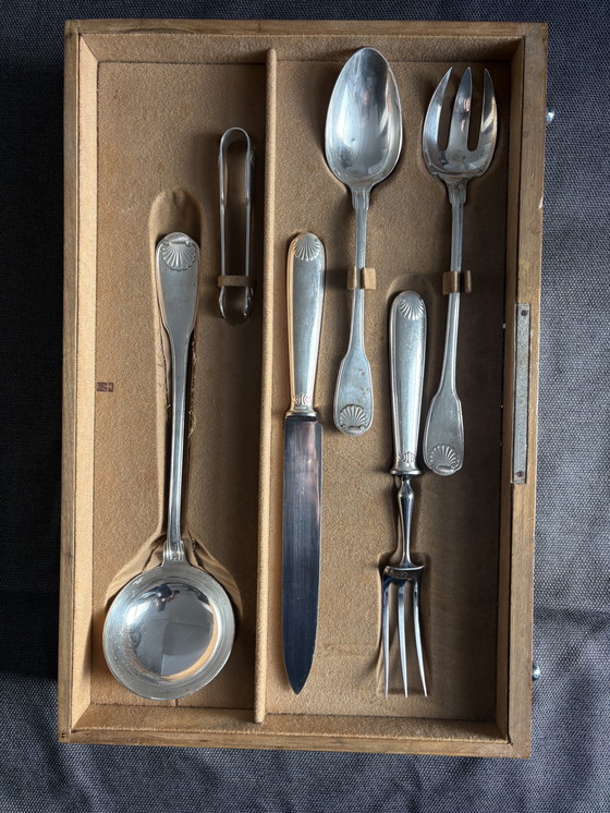 Image 1 of Prestigieux Service Christofle Vendôme "Honnorat Marseille" - 146 Pièces avec Cabinet d'Origine