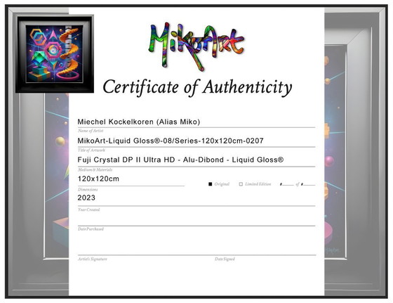 Image 1 of MikoArt-Liquid Gloss®-08/Series-120x120cm-0207