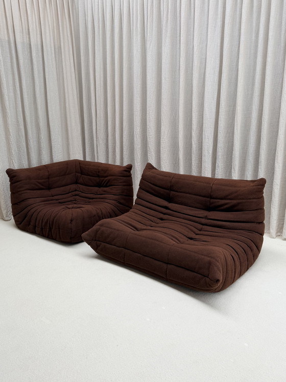 Frühes Set ‘Togo’, Michel Ducaroy, Ligne Roset, Frankreich, 1970er Jahre – Modulare Sofas, Wool (photo 12 of 13)
