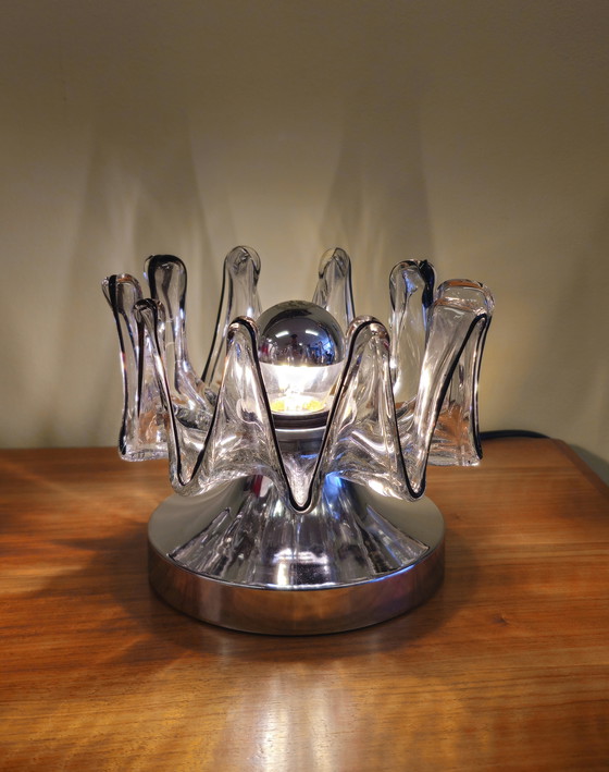 Image 1 of Vintage Glass Murano Italy Table Lamp Desk Lamp Lamp