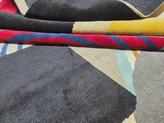 Handgeknüpfter Wollteppich – Komposition von Sonia Delaunay, 1955, Moderner Art-Deco-Stil – Teppiche & Läufer (photo 9 of 10)