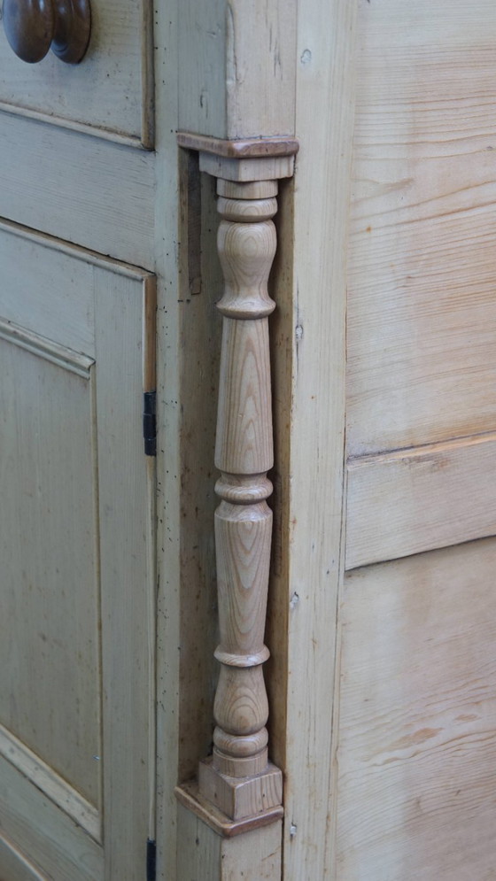 Image 1 of Buffet/ table d'appoint/ comptoir/ îlot de cuisine anglais ancien du début du 19ème siècle en bois de pin