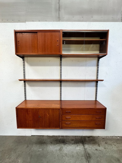 Vintage Teak Wandmeubel / Modulair Wandsysteem, 1960's