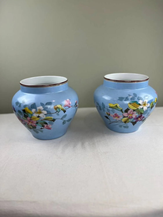 Pair of antique plant pots – Porcelain (photo 12 of 16)