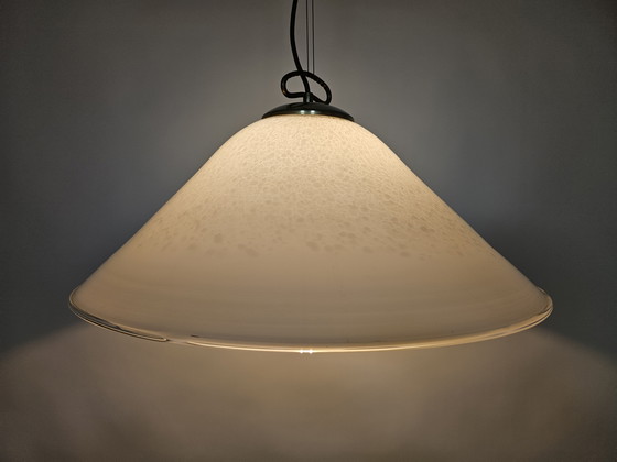 Image 1 of Italiaanse Hanglamp met gewolkt glas