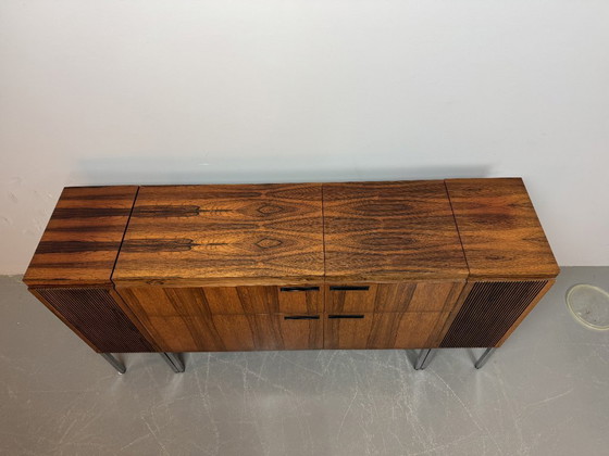 Image 1 of Mid-Century Blaupunkt Arizona Stereo Console with Integrated PE2010 Turntable and Matched Rosewood Veneer Speakers, Germany 1960