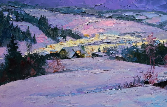 Image 1 of Winter Evening in the Mountains