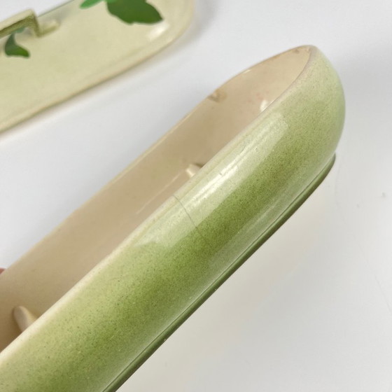 Image 1 of Toilet/zeepbakje van Sarreguemines, art nouveau-stijl, eind 19e - begin 20e eeuw