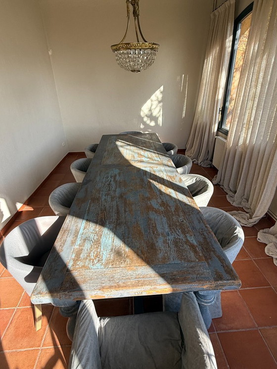 Image 1 of Tavolo in rovere e 10 sedie vintage