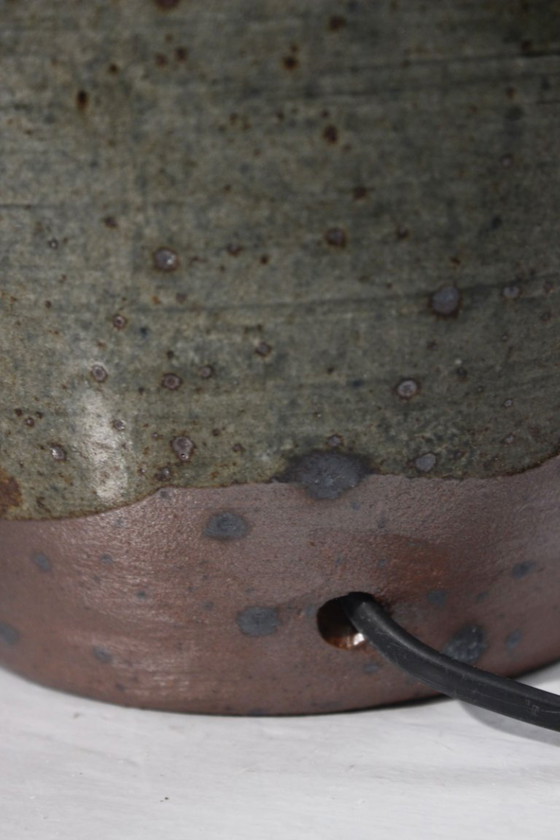 Image 1 of Base per lampada in gres pirite smaltato di Puisaye Denis Avonts La Borne anni '80