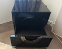 2 comodini Minotti Archipenko con 2 cassetti, lacca moka lucida