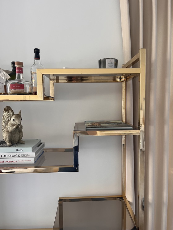 Image 1 of Massief messing Italiaanse etagère uit de jaren 70.