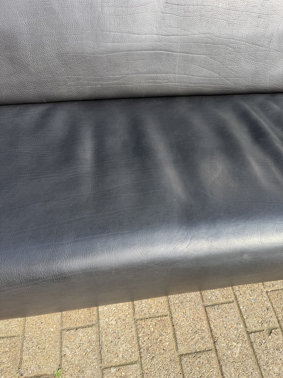 Image 1 of De Sede DS47 3-Sitzer in Büffelleder 5 mm NECK Schwarzes Leder, ausziehbarer Sitz