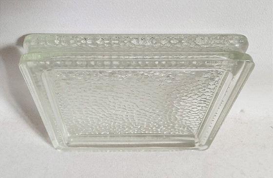 Image 1 of Nevada trinket tray, molded glass pavement, Saint Gobain, 1950s