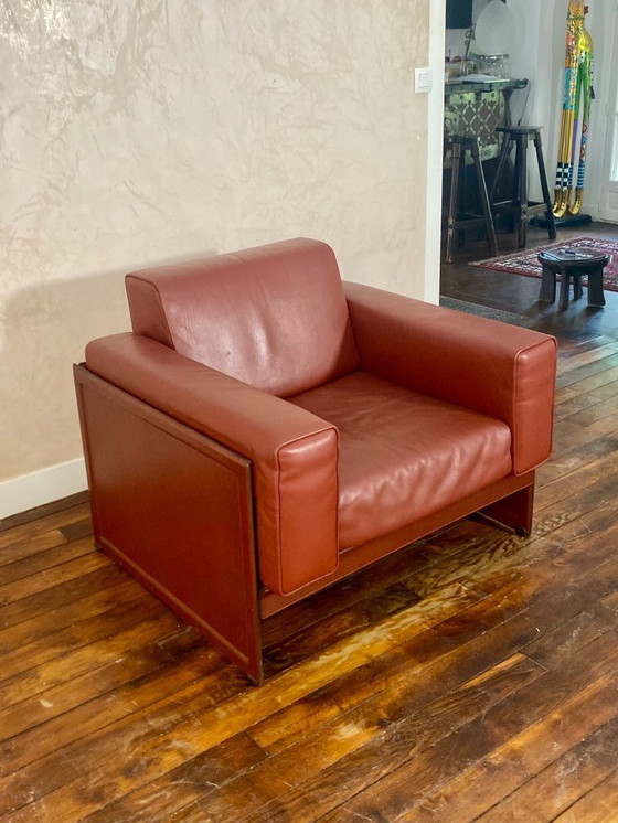 Image 1 of Set di divano a 2 posti e 1 poltrona korium km 3/1 di Tito Agnoli per Matteo Grassi, Italia, anni Ottanta.