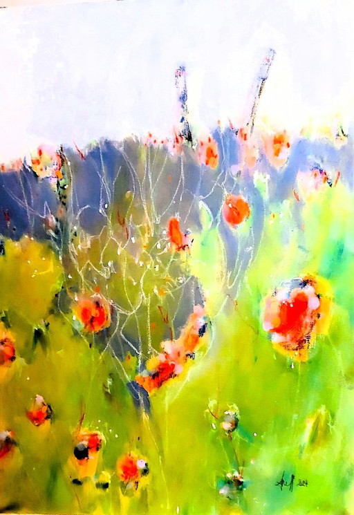 Abstract schilderij - Meadow