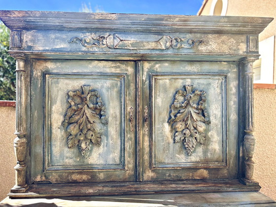 Antieke Buffetkasten met Toscaanse patina – Hout (photo 3 of 15)