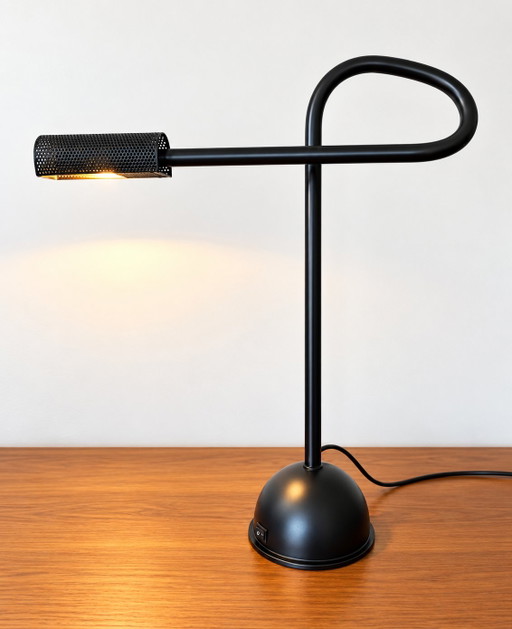 Lampe de bureau noire vintage – design années 80