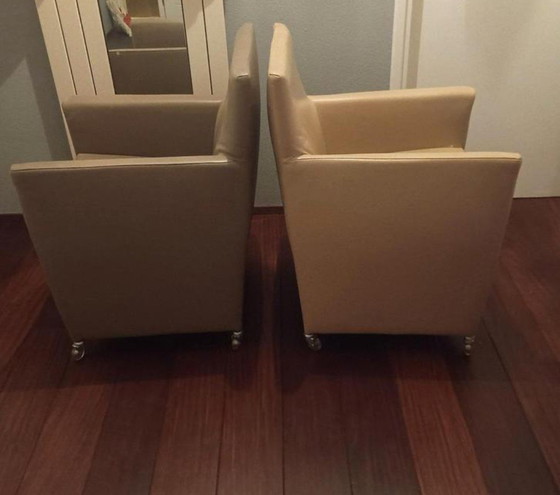 Image 1 of 6 sedie / poltrone in pelle tavolo da pranzo sedie