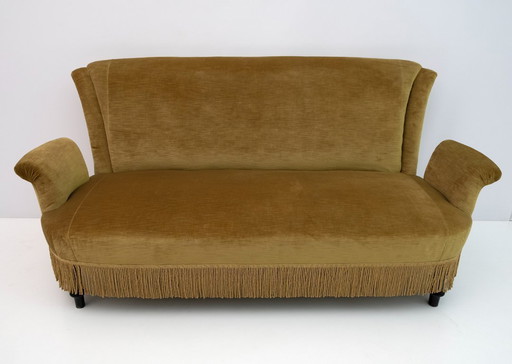 Seltenes Napoleon III Samt-Sofa aus dem 19.