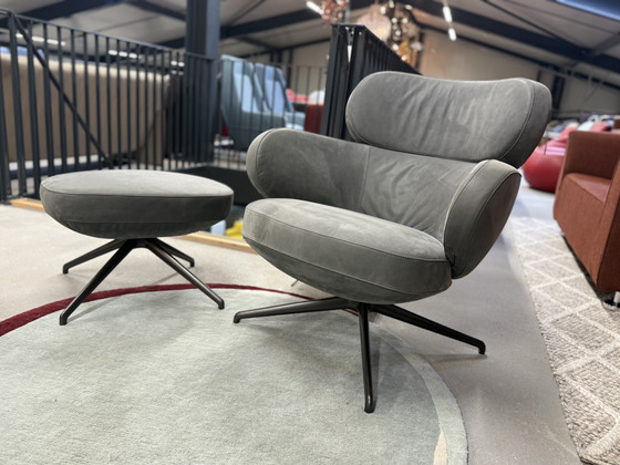 Image 1 of Poltrona Pode BiBo con Poef Neron Sesame Leather