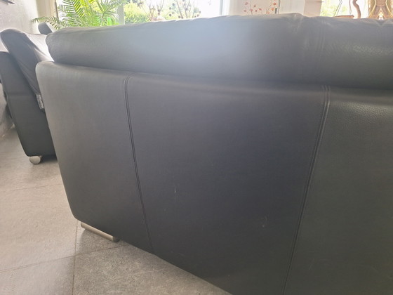 Artaova Black Leather Sofa with Corner and Chaise Longue – Artanova, Modular sofas (photo 8 of 15)
