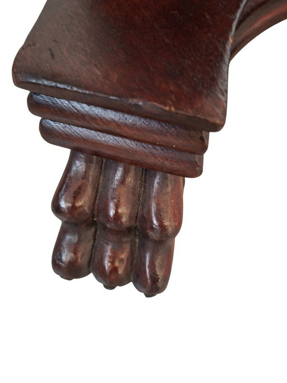 Image 1 of Elegante mahoniehouten planten-/bustestandaard/zuil – Vintage jaren 60