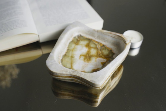 Image 1 of Handcrafted Onyx Asymmetrical Trinket Dish and Catchall