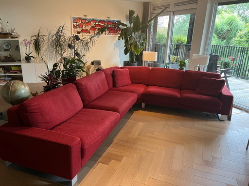 2 and 3 seater corner sofa Rolf Benz ( burgundy red)