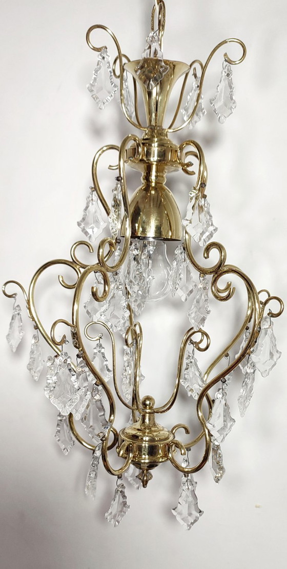 Image 1 of Plafonnier en cristal - Espagne, années 1950