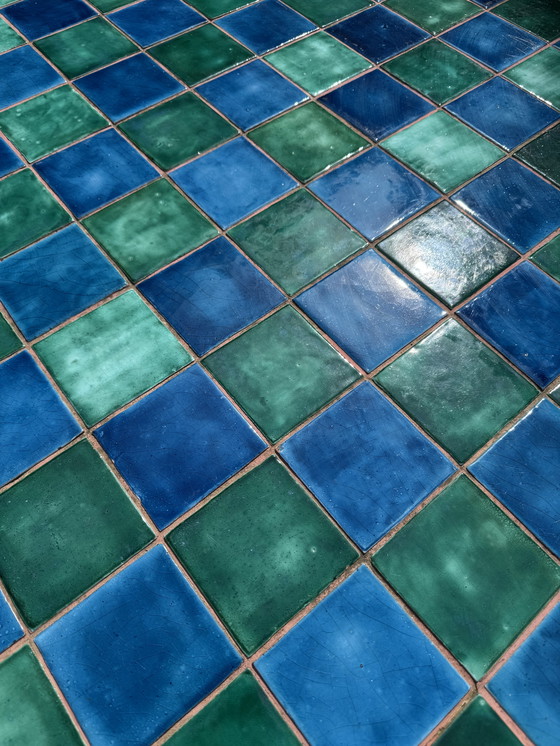 Image 1 of Bespoke Tiled Table - St Tropez
