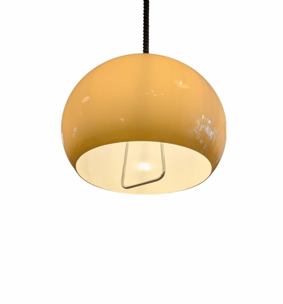 Image 1 of Vintage (Dijkstra?) mushroom hanging lamp/pendant pull lamp