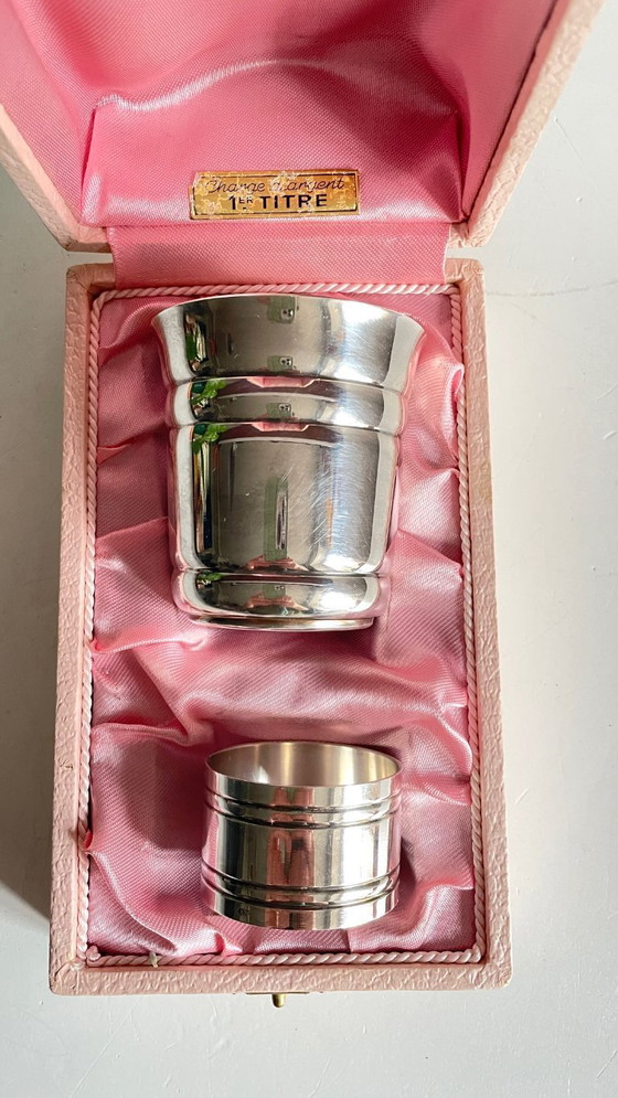 Image 1 of Silver-plated glass and napkin ring by UDNER