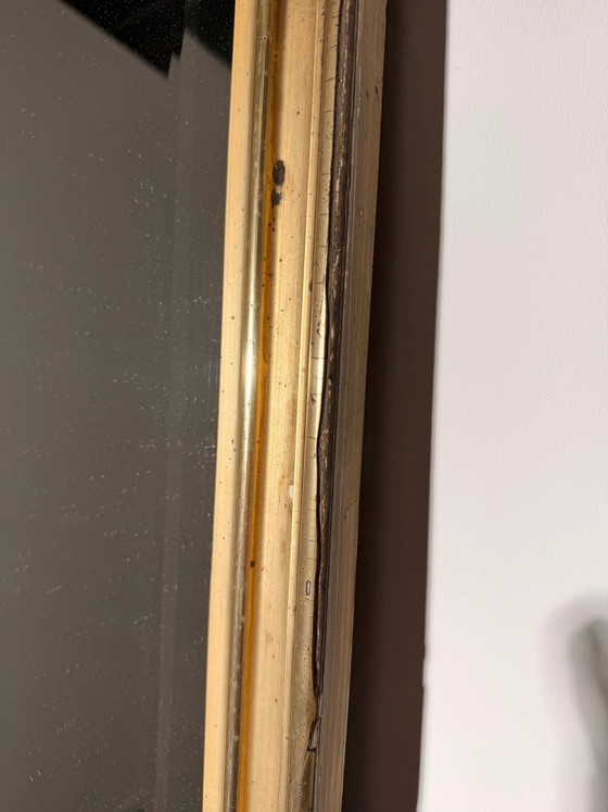 Grande Specchio da Terra Vintage Francese in Legno Dorato, Vetro (foto 4 di 6)